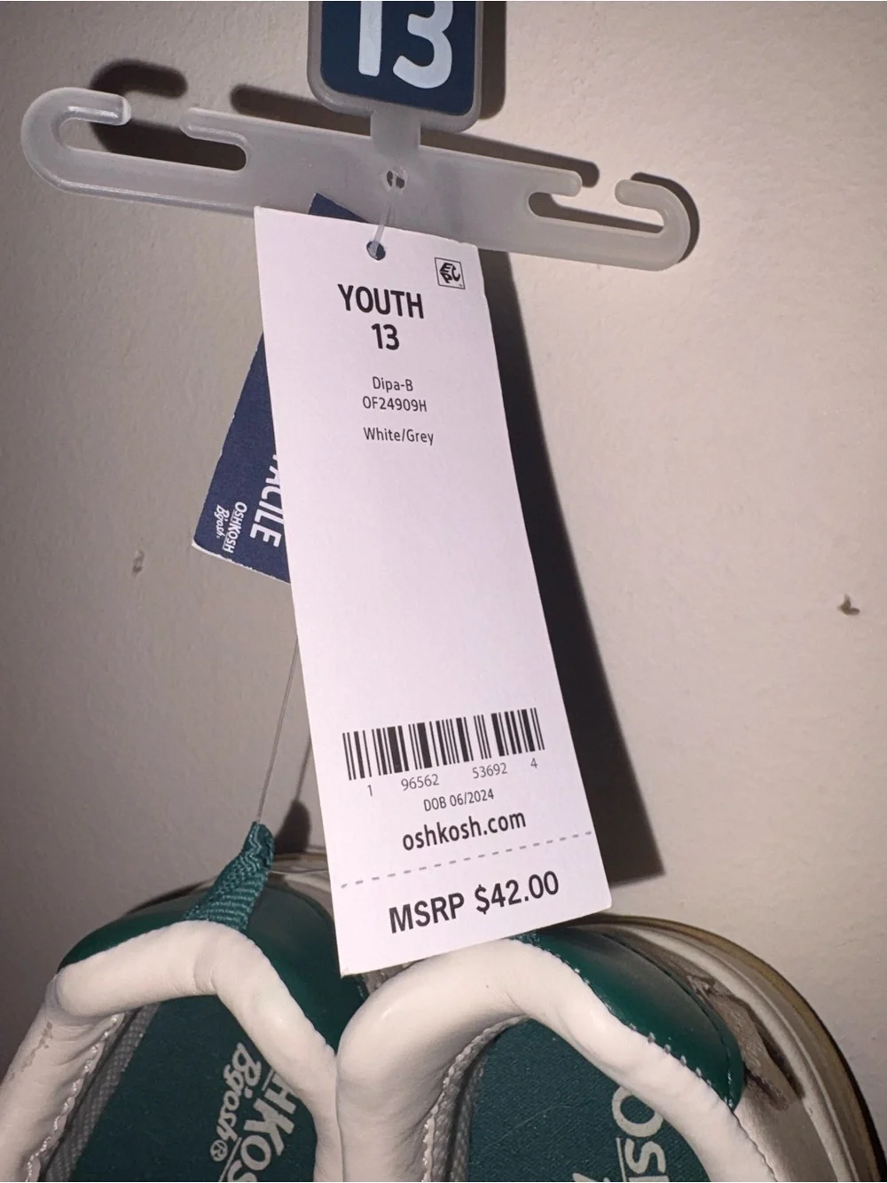 NWT Boys White and Green Sneakers